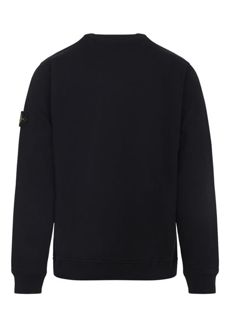 brushed organic cotton fleece sweatshirt man black STONE ISLAND | K2S15 6100028 S0A20V0029
